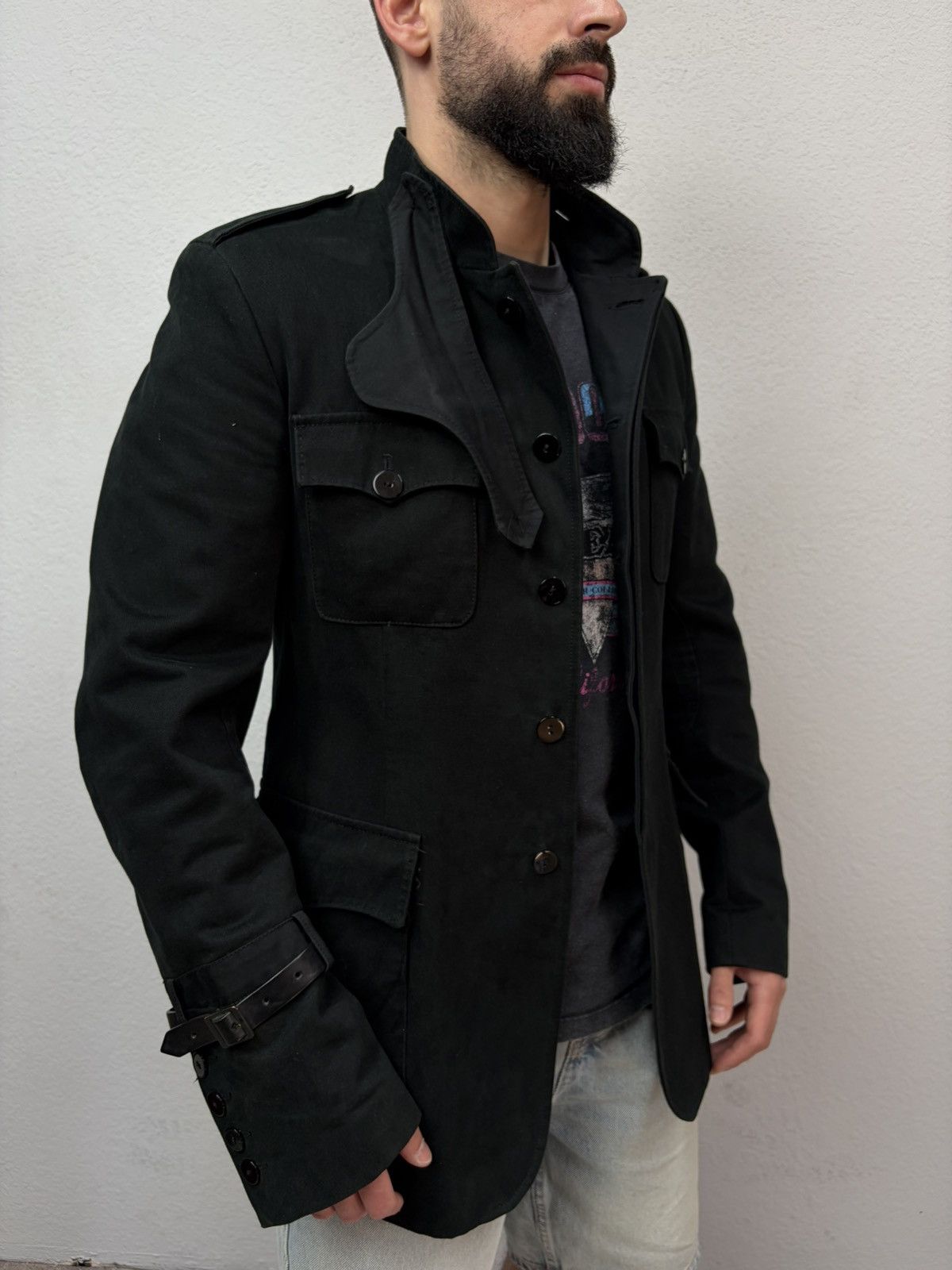 Andrew Mackenzie Andrew Mackenzie Napoleon Jacket Black Military Field Coat Size US M / EU 48-50 / 2 - 4 Thumbnail