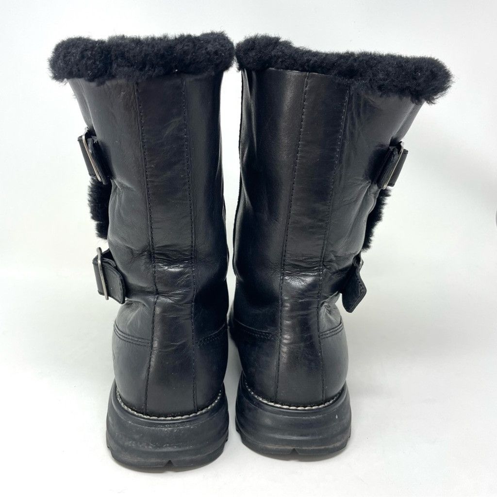 Ugg Ugg Larkspur Waterproof Black Leather Sheepskin Boots Size 9 Size US 9 / IT 39 - 5 Thumbnail