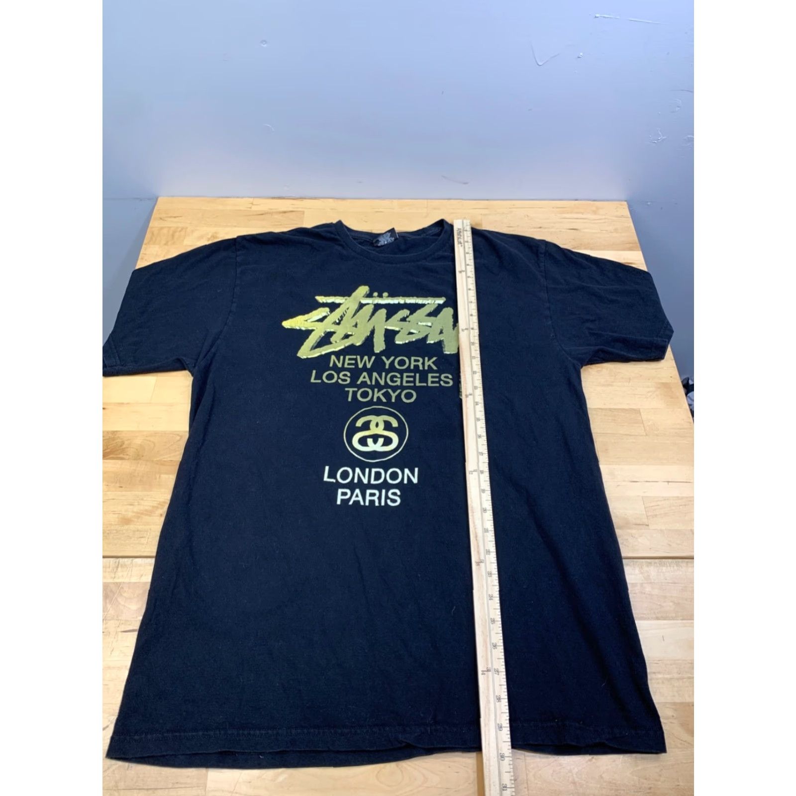 Logo 7 VINTAGE Stussy Shirt Mens M Black Logo Location Skate Y2K 12625 Size US M / EU 48-50 / 2 - 5 Thumbnail