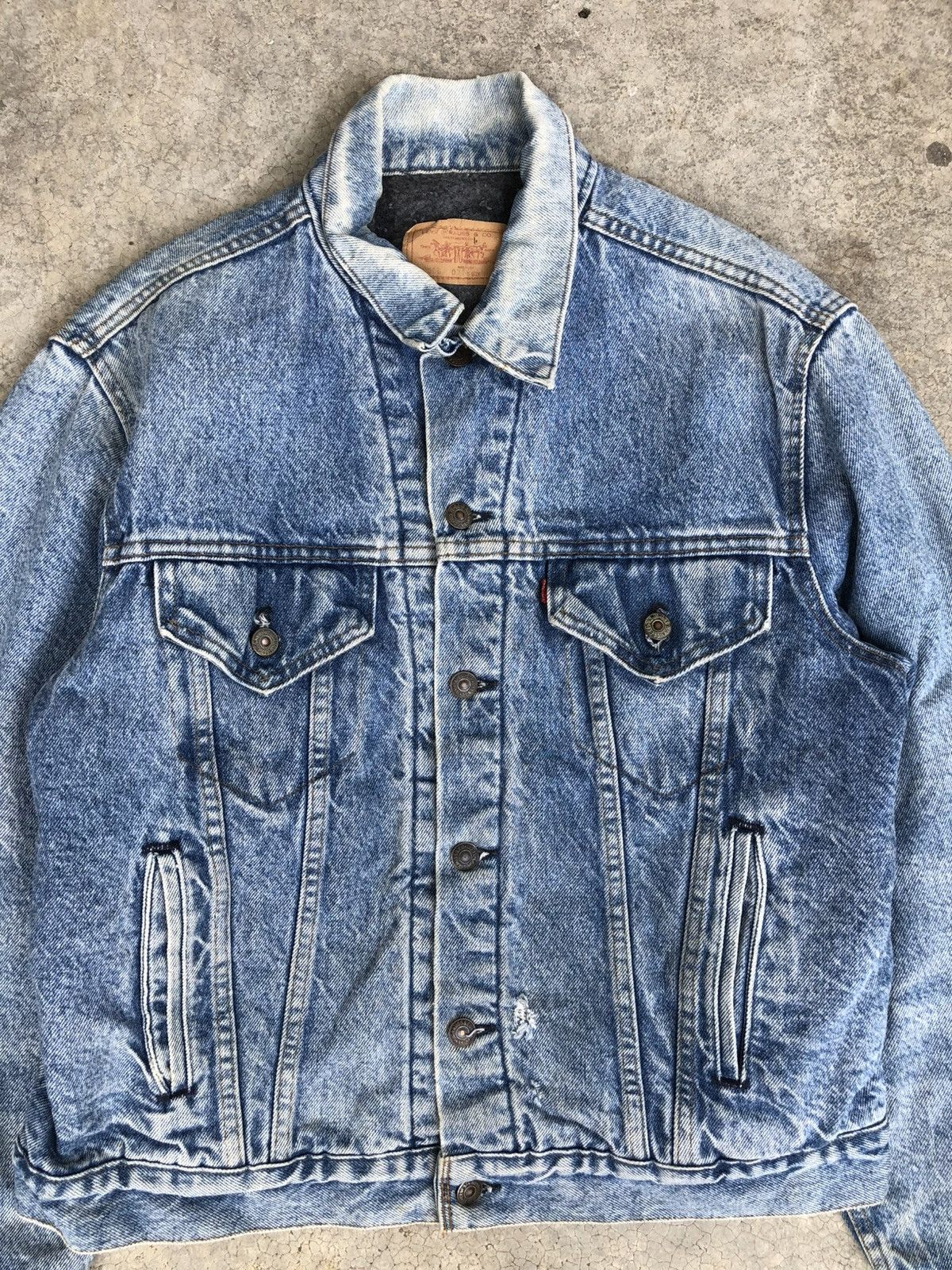 Levi's Vintage 80s 70s Levi’s Blanket Lined Denim Jacket Distressed Size US L / EU 52-54 / 3 - 5 Thumbnail