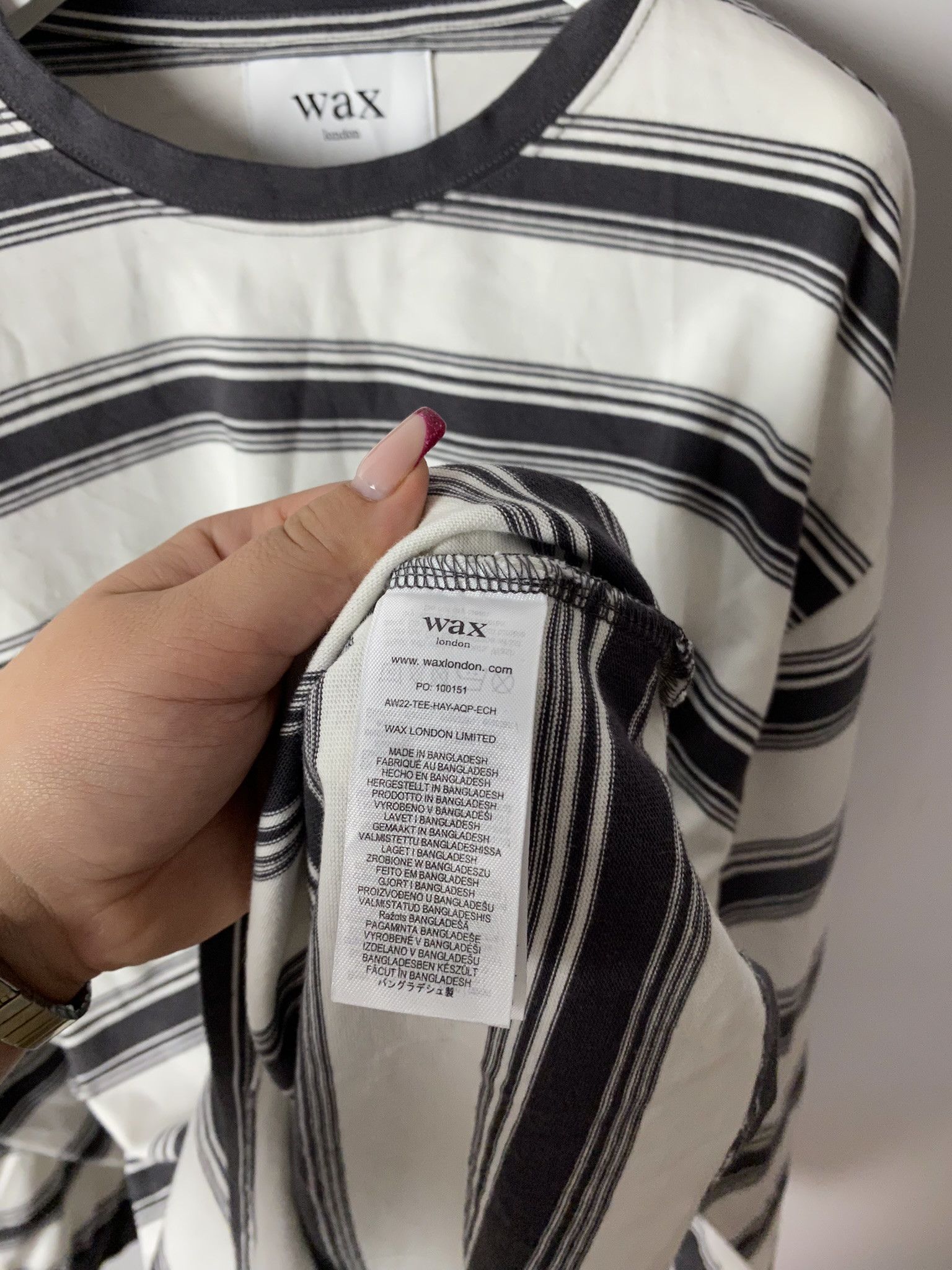 Wax London Wax London striped long sleeve t-shirt Size US XL / EU 56 / 4 - 4 Thumbnail