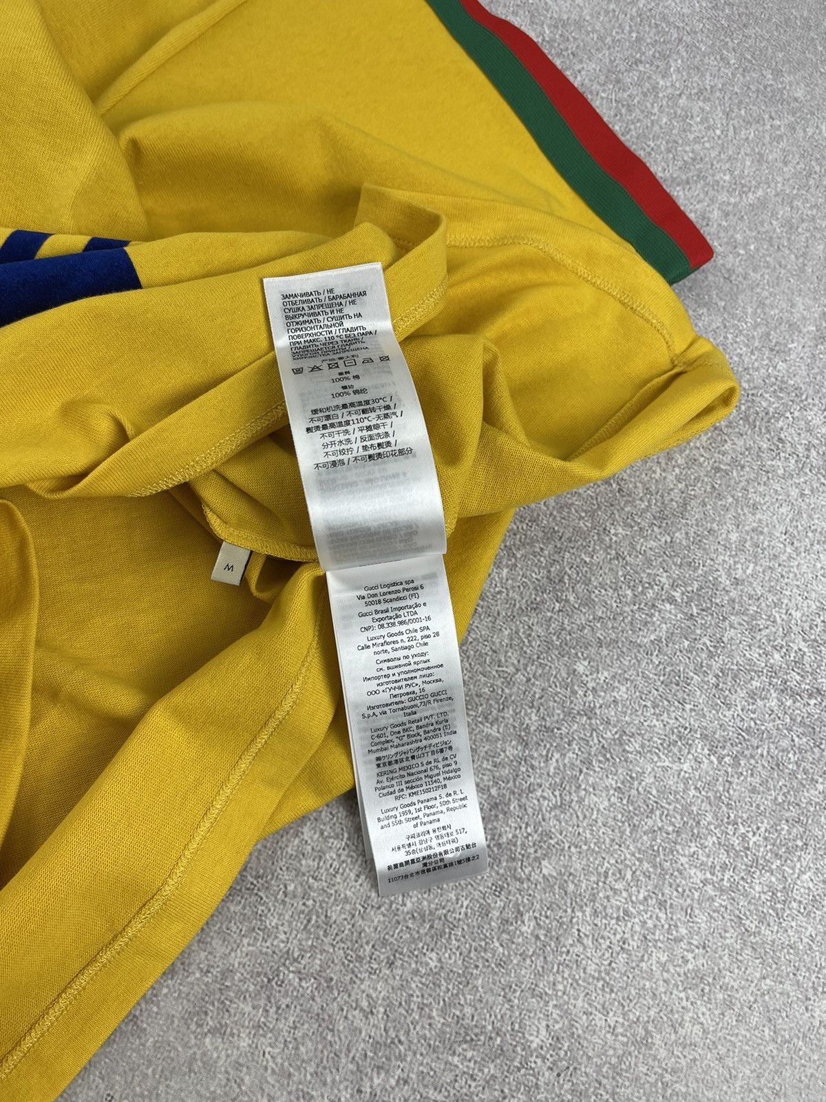 Adidas × Gucci Gucci x Adidas Cotton Jersey T-Shirt Yellow Size US M / EU 48-50 / 2 - 9 Thumbnail