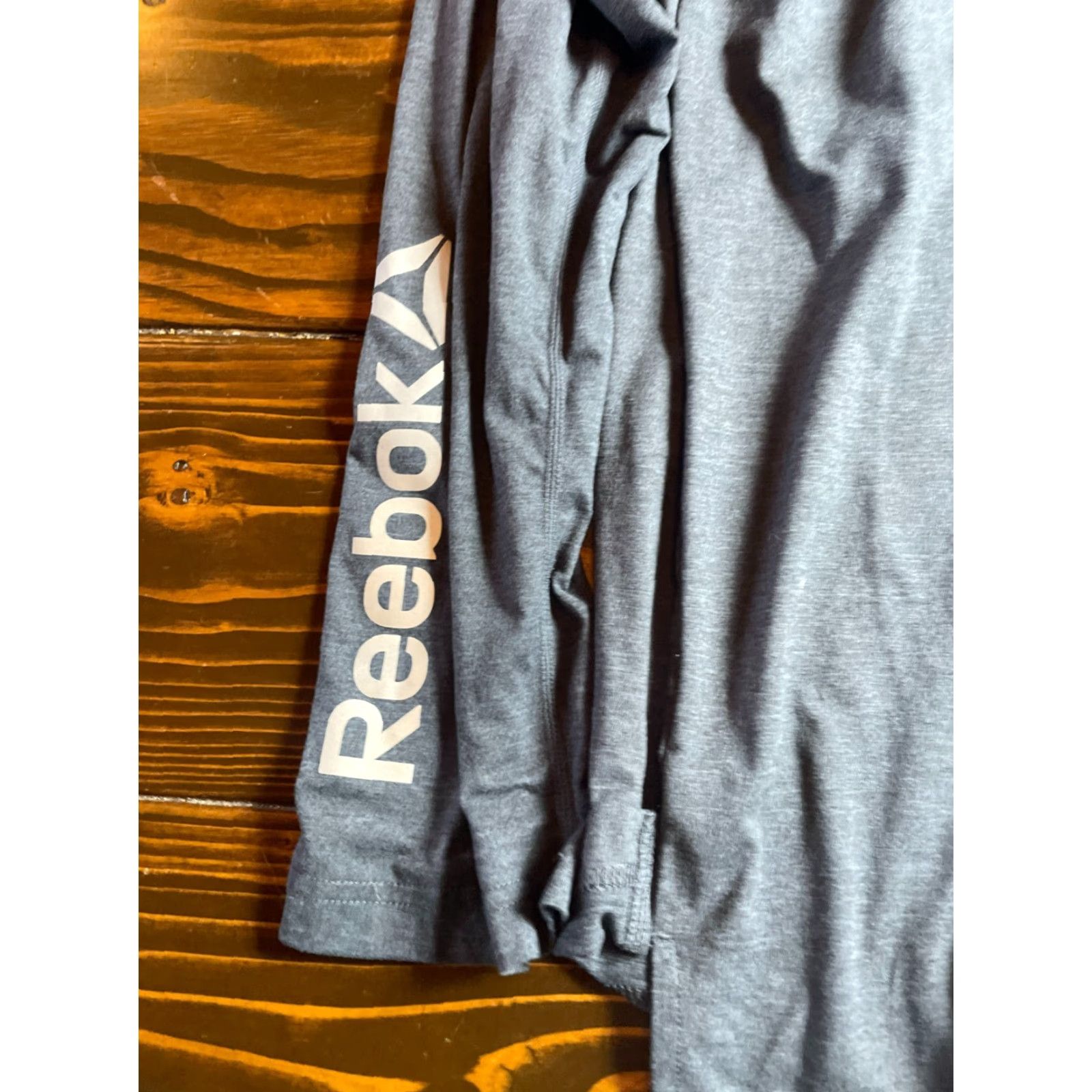 Reebok Reebok Shirt Mens 3XL Gray Activewear Long Sleeve Logo T-Shirt Size XXL / US 16-18 / IT 52-54 - 4 Thumbnail