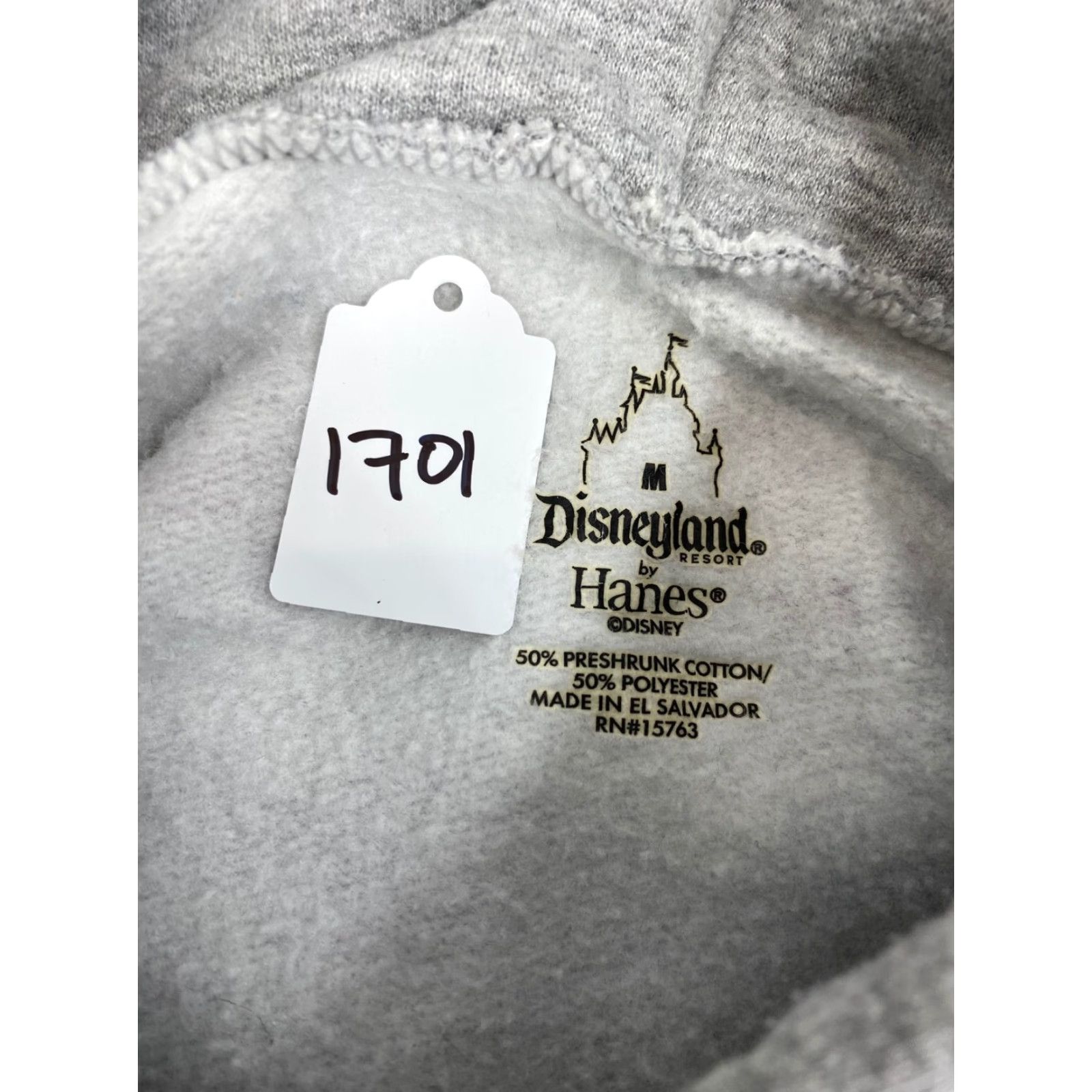 Disney VINTAGE Disneyland Gray Hoodie Unisex Adults M Disney Graphic Print Hooded Pullover Drawstring 1701 First Hand Mens Womens Boys Girls Size US M / EU 48-50 / 2 - 4 Thumbnail