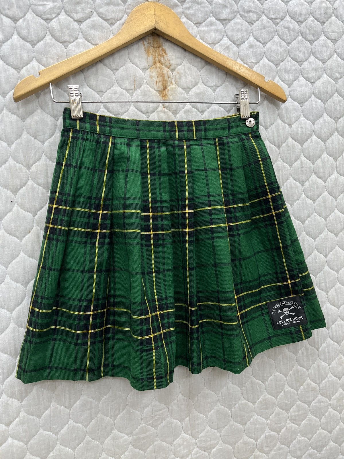 Seditionaries 🔥🔥🔥ARCHIVE SUPER LOVERS ROCK GREEN TARTAN PUNK SKIRTS Size 25" / US 0 / IT 36 - 2 Thumbnail