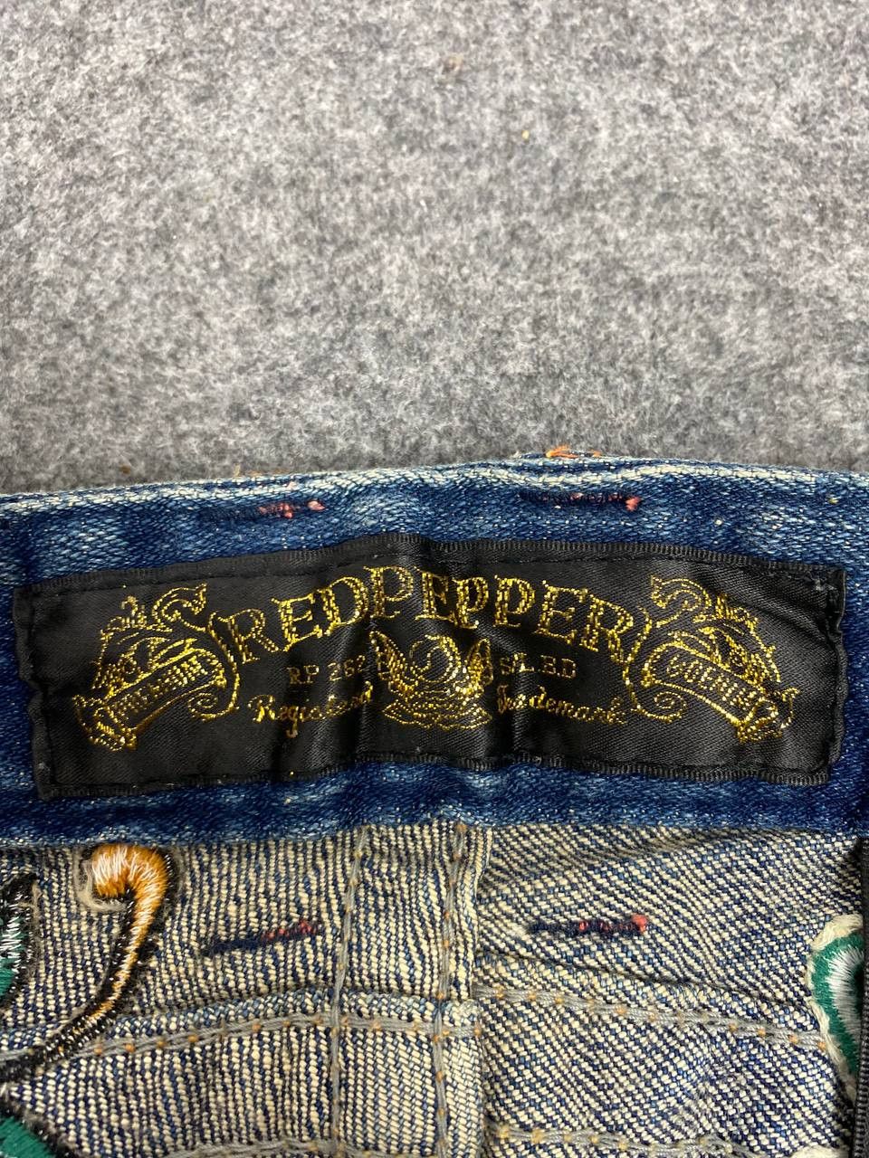 Ed Hardy red pepper x ed hardy bootcut flare denim nice design Size 32" / US 10 / IT 46 - 13 Thumbnail