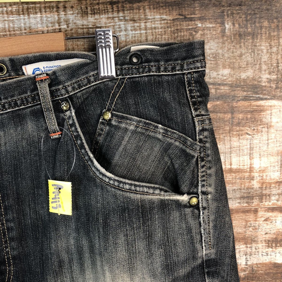 Edwin Edwin Black faded vintage Denim Pants #A1413 Size US 38 / EU 54 - 8 Thumbnail