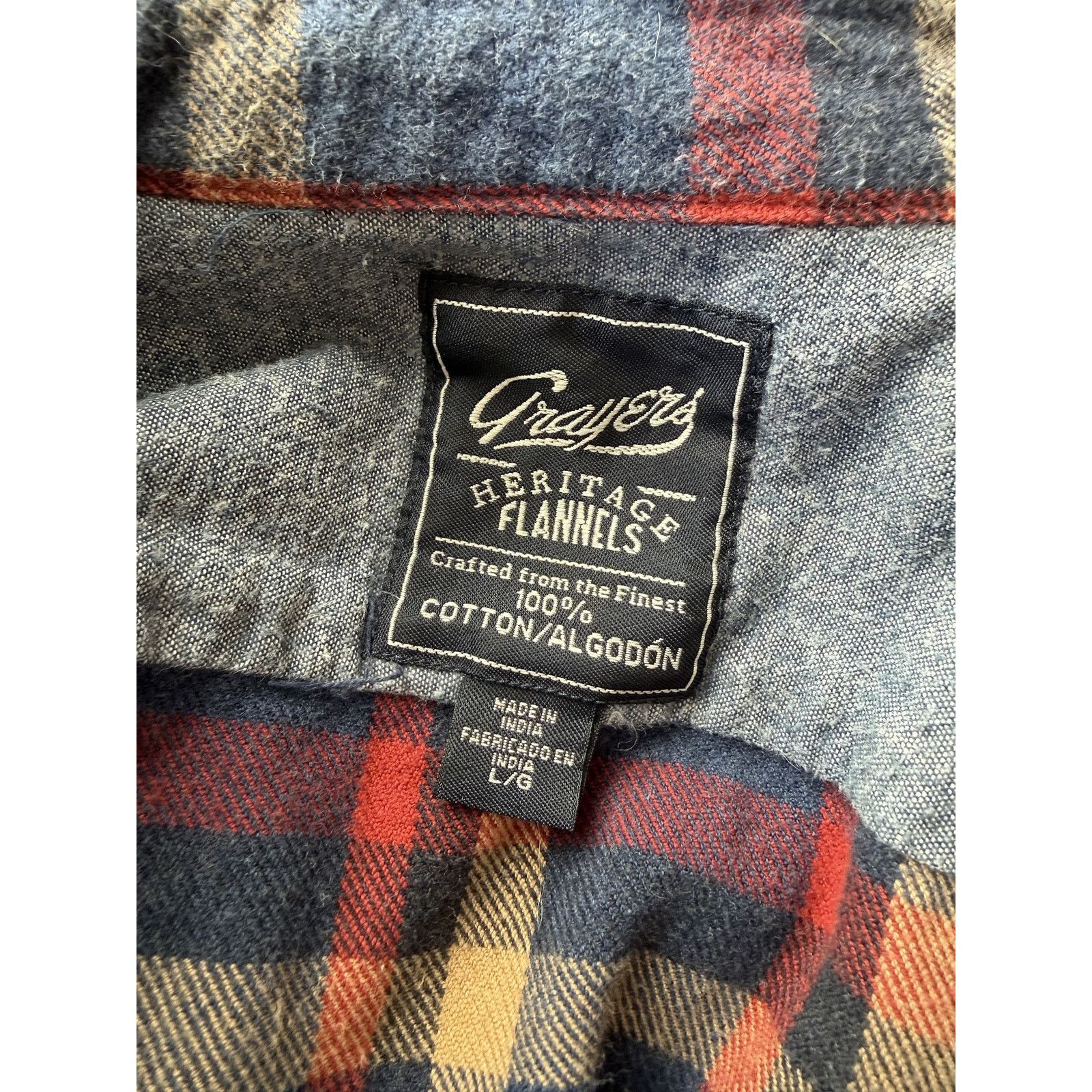 Grayers Grayers Heritage Blue Red Plaid Flannel Button Up Large Size US L / EU 52-54 / 3 - 3 Thumbnail