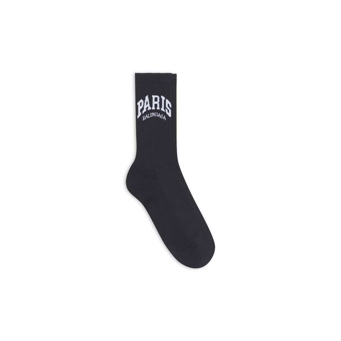 Balenciaga o1la1rc1a0325 Size: L / Cities Paris Tennis Socks in Black Size ONE SIZE - 1 Thumbnail