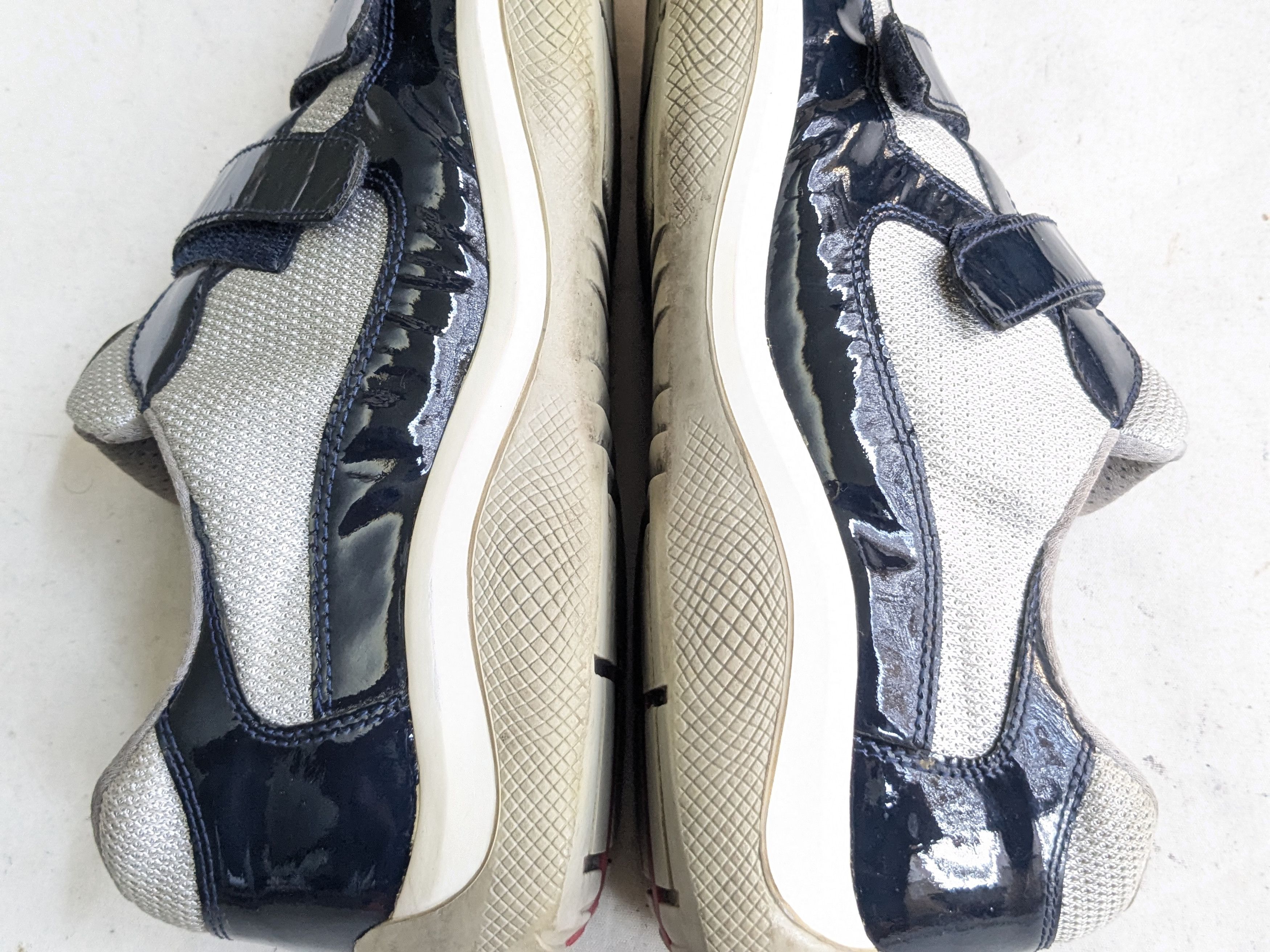 Prada Prada America's Cup Navy Blue Patent Leather 12 Straps Low Size US 12 / EU 45 - 8 Thumbnail