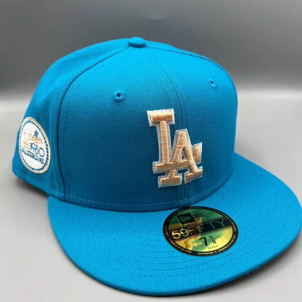 New Era Los Angeles LA Dodgers Hat Men 7 5/8 59Fifty New Era Fitted Size ONE SIZE - 1 Thumbnail