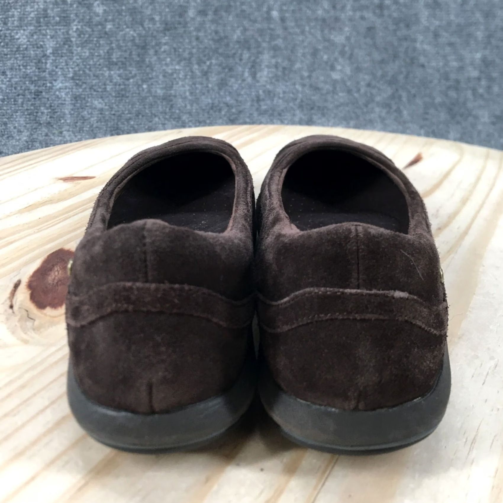 Rockport Rockport Womens 7.5 W Acasia Slip On Flats Brown Leather Comfort Low Top Casual Shoes Mens? Size M / US 6-8 / IT 42-44 - 7 Thumbnail