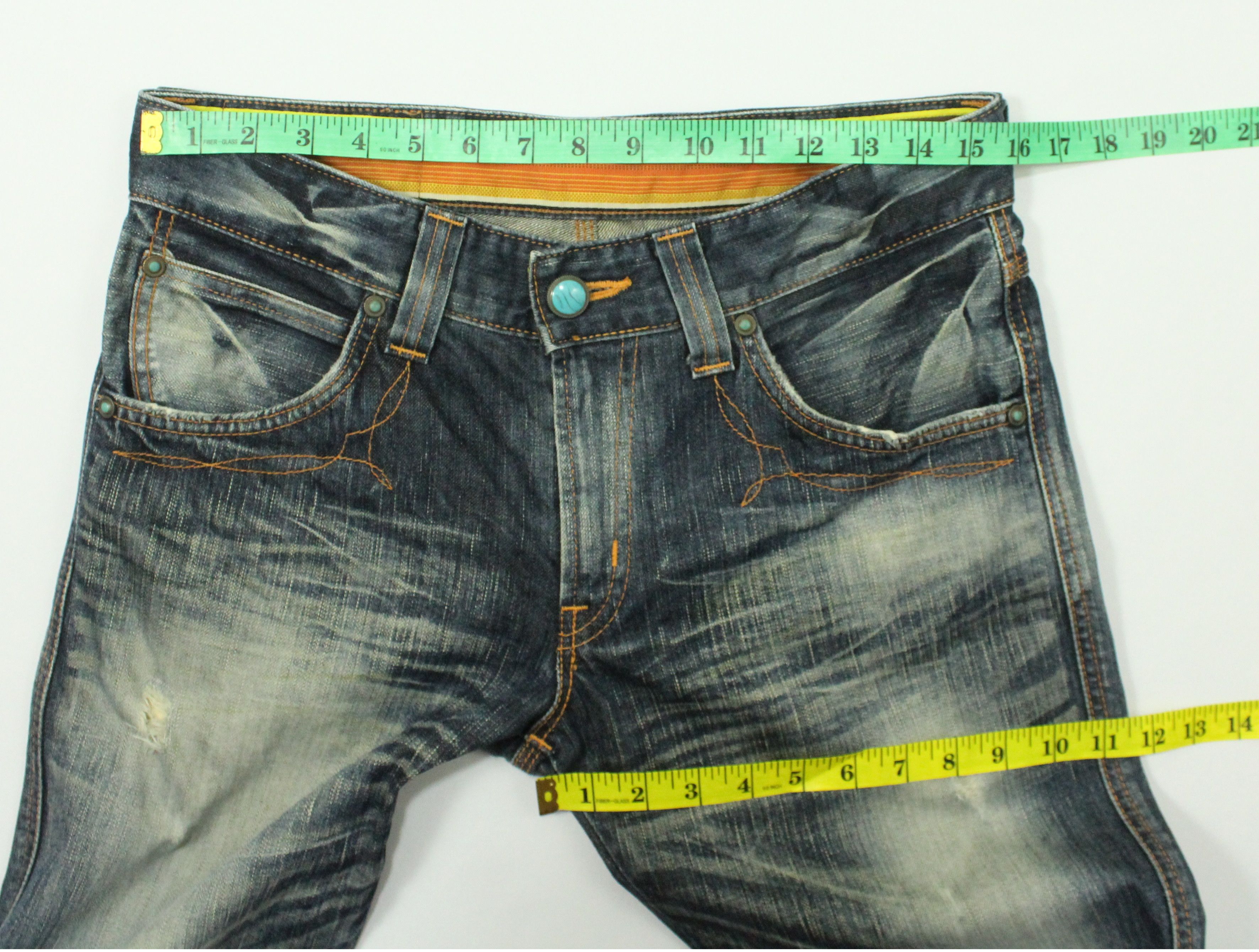 Edwin Flared Distressed EDWIN Denim Cowboy Bootcut Size US 30 / EU 46 - 19 Thumbnail