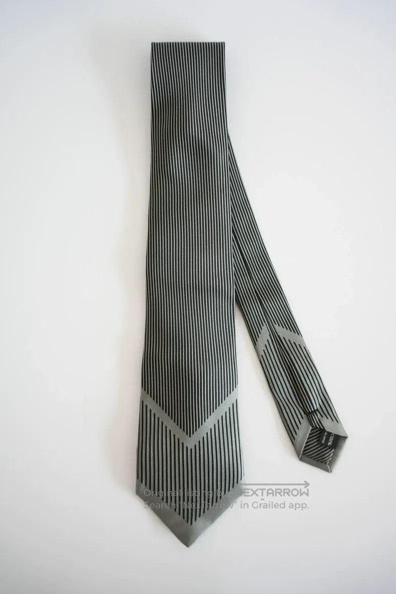 Yohji Yamamoto Yohji Yamamoto V-shaped striped silk tie Size ONE SIZE - 1 Thumbnail
