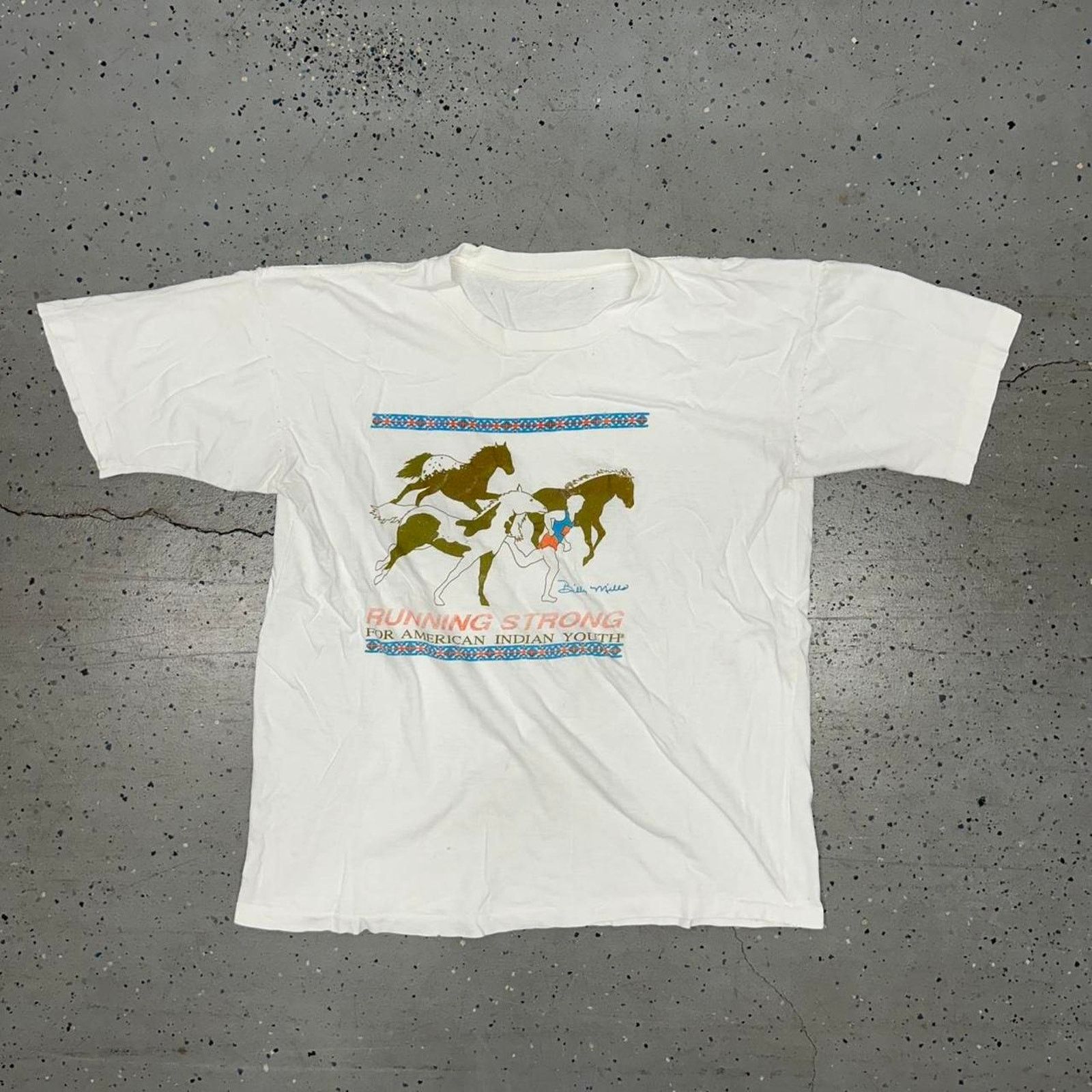 Other VTG 80s/90s Running Strong for American Indian Youth t-shirt Size L / US 10 / IT 46 - 1 Thumbnail