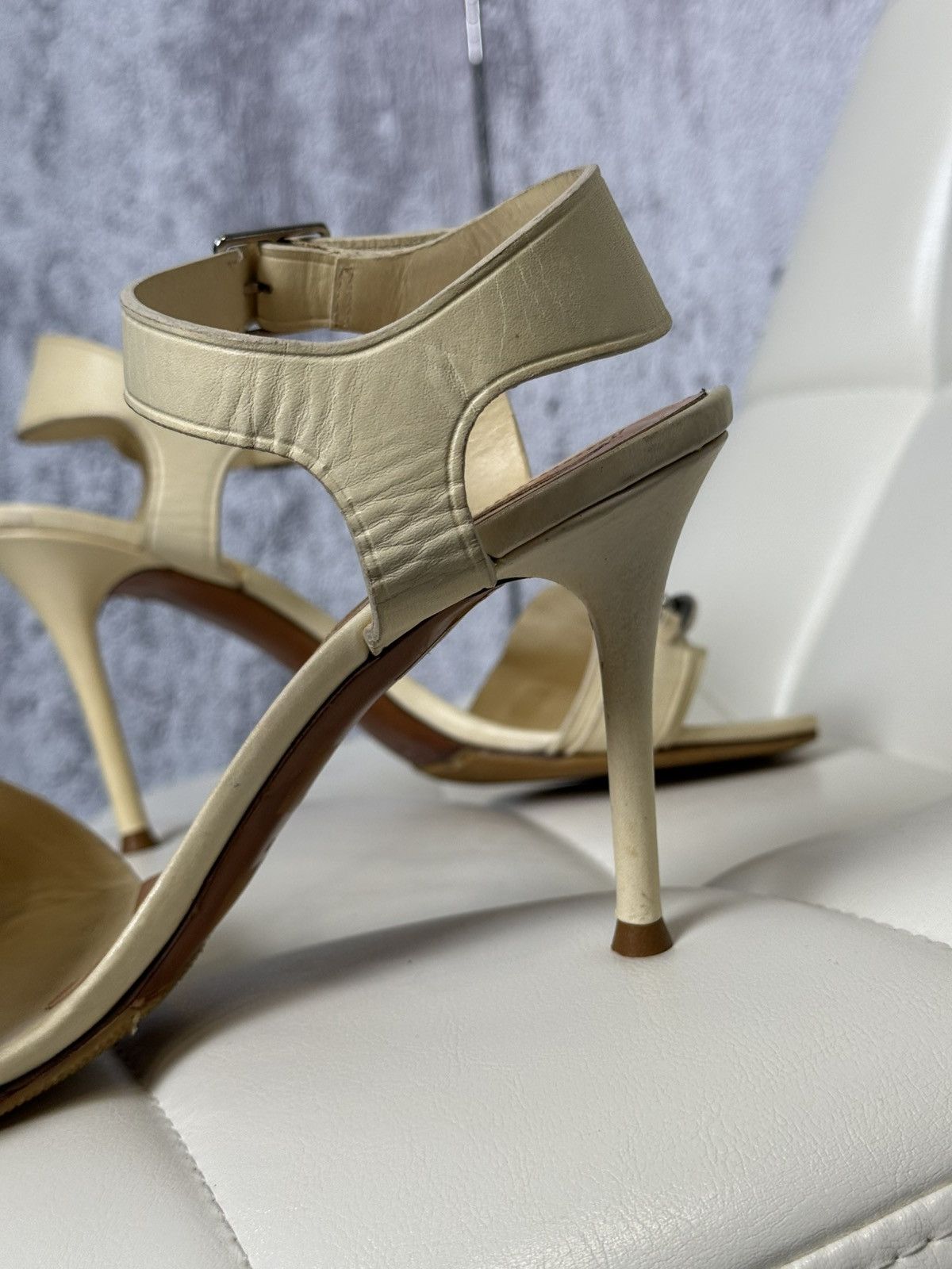 Celine Celine Leather Chain Sandals Stiletto Heels Ankle Strap Size US 7.5 / IT 37.5 - 19 Thumbnail