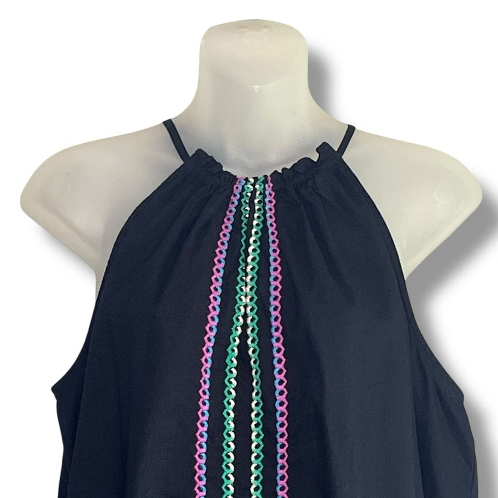 Other Knox Rose embroidered summer halter top NEW Size M / US 6-8 / IT 42-44 - 2 Thumbnail