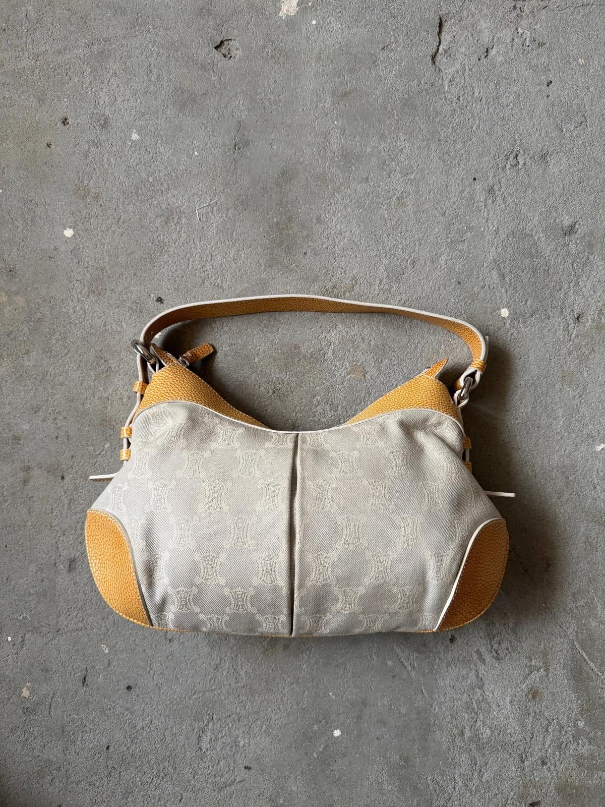 Celine Celine Triomphe Hobo Shoulder Bag Grey/Yellow Size ONE SIZE - 1 Thumbnail