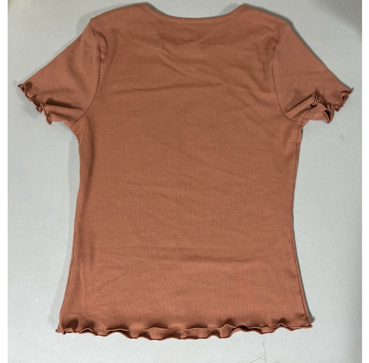 Sonoma SO Rust Orange Tan Beige Crewneck Tee T-Shirt Top Size S ✨ Size S / US 4 / IT 40 - 5 Thumbnail