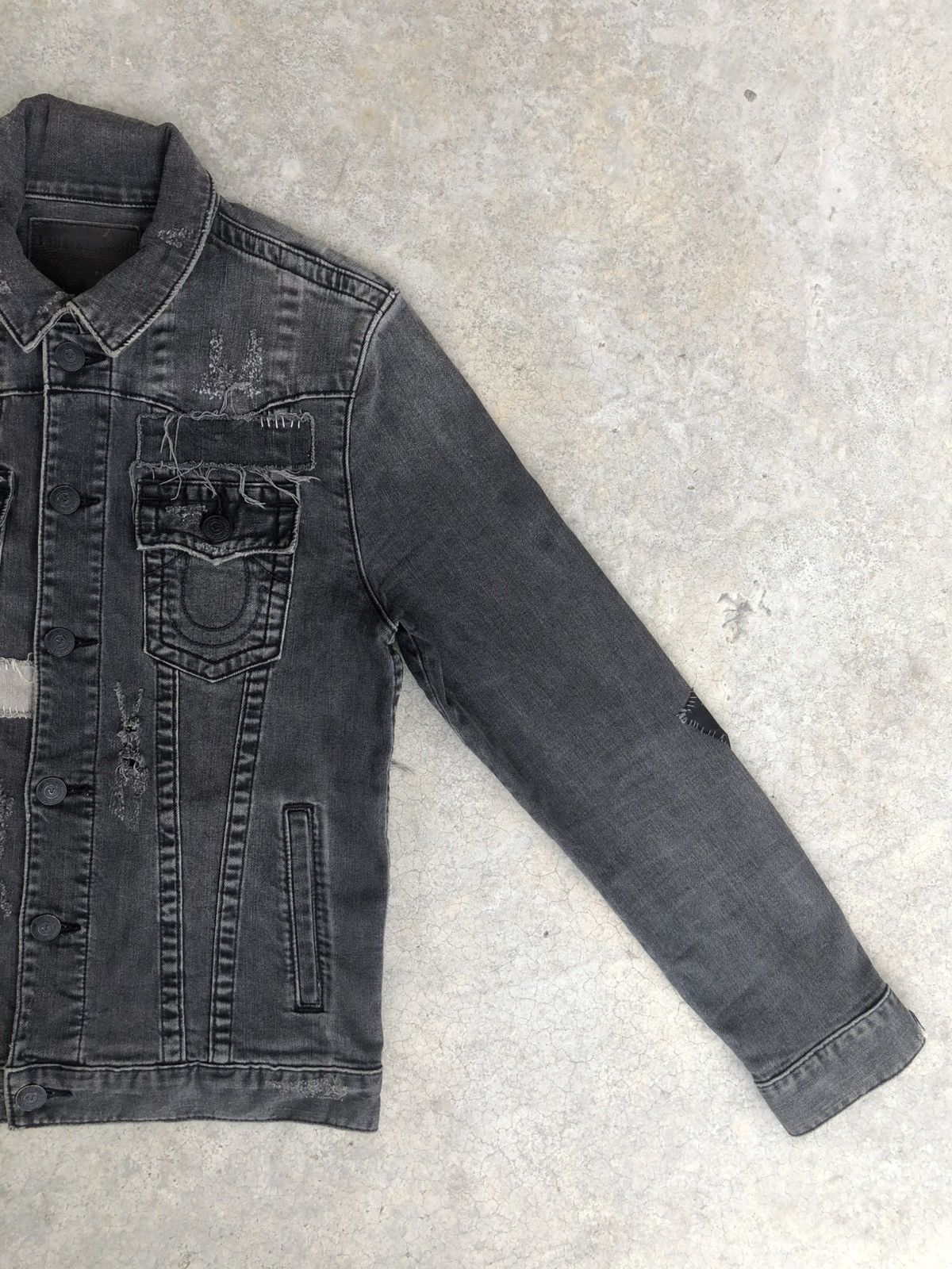 True Religion True Religion Denim Jacket Boro Patchwork Distressed Size US M / EU 48-50 / 2 - 6 Thumbnail