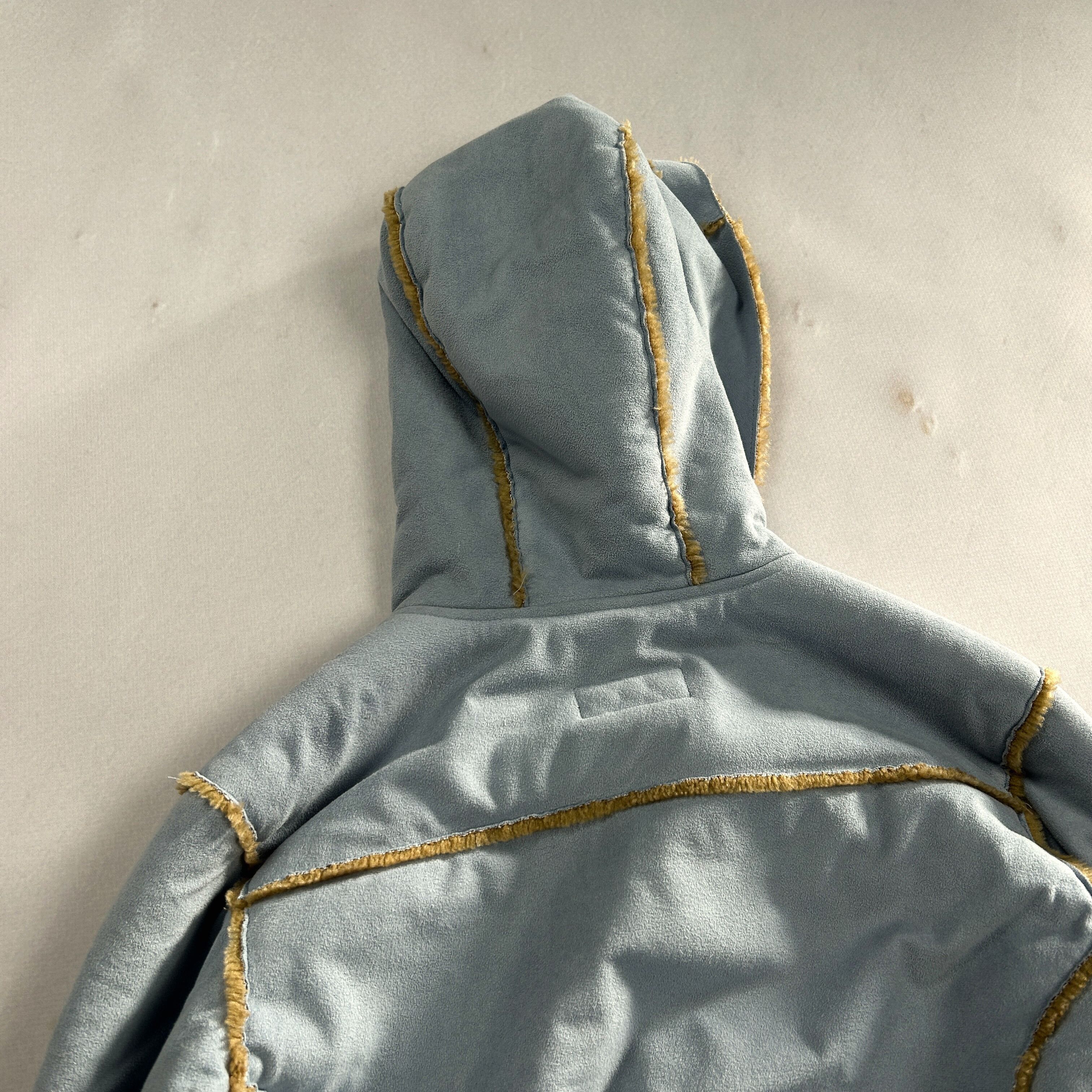 Yohji Yamamoto Cropped Shearling Jacket Blue Fur Lined Y2K Coquette Core Size US S / EU 44-46 / 1 - 9 Thumbnail