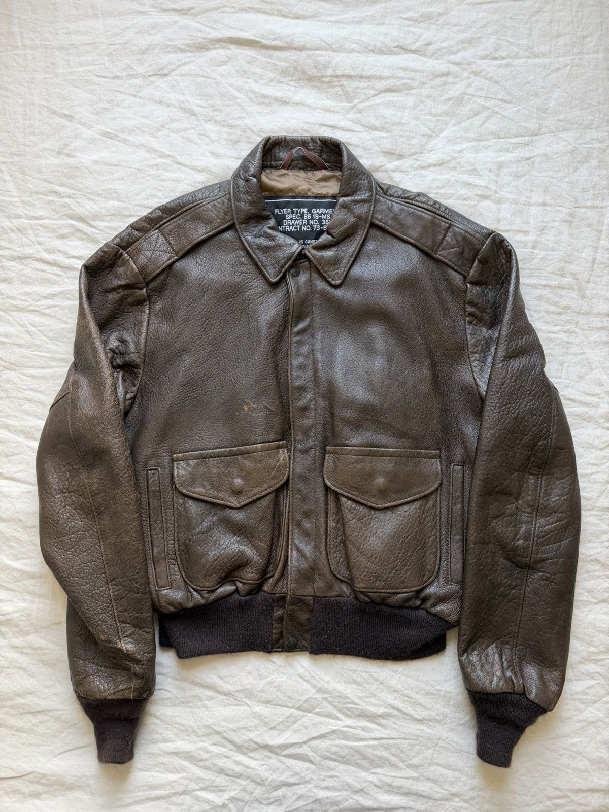 size46 SCHOTT I.S.674.M.S レザージャケット A2 Men's Vintage Schott I-S 674 M-S Leather Flight Jacket Size 44 | eBay