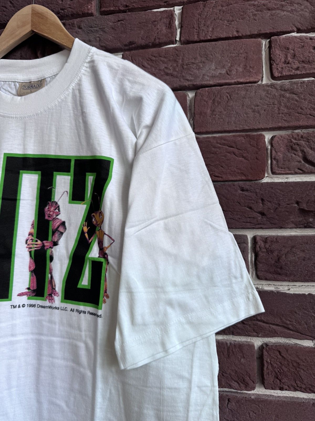 Vintage Antz 98 90s Dreamworks Vintage Promo Movie T-Shirt Logo Size US L / EU 52-54 / 3 - 5 Thumbnail