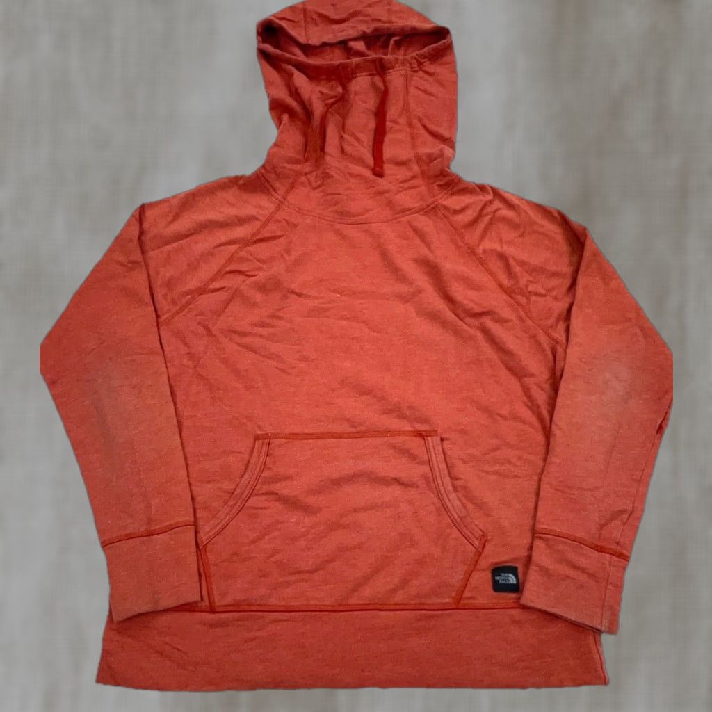 The North Face The North Face Hoodie Women M Orange Pullover Logo All Seasons Lightweight Relaxed Size M / US 6-8 / IT 42-44 - 1 Thumbnail