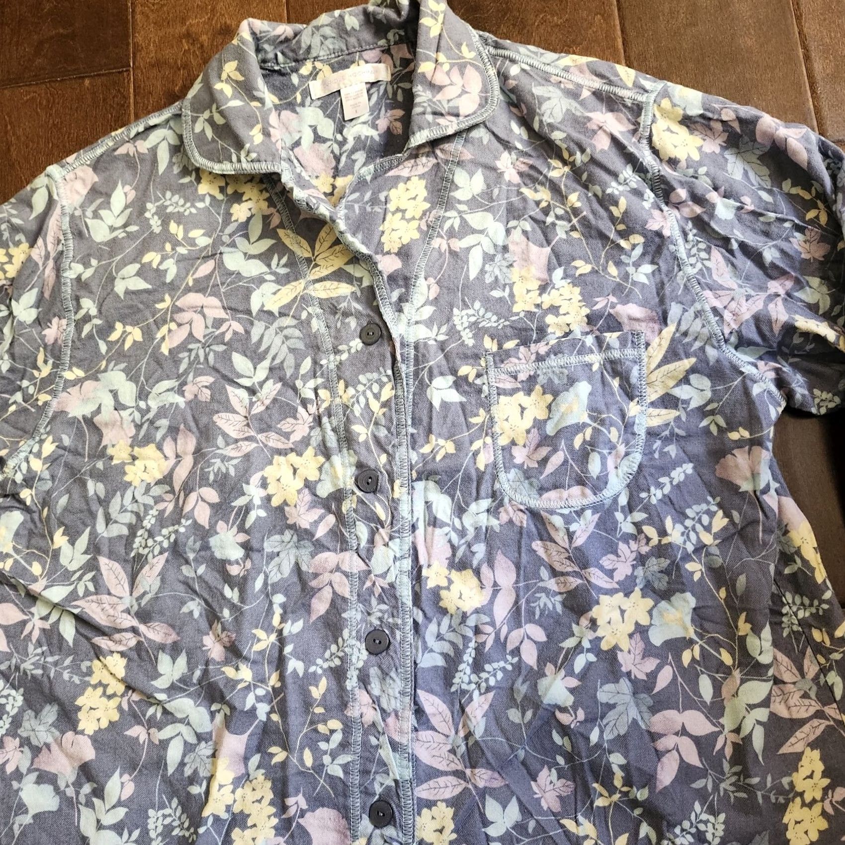 Vintage Carole Hochman Womens L Women Sleepwear Pajamas Floral Button Size Size ONE SIZE - 7 Thumbnail