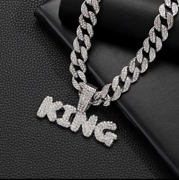 Other Cuban chain with alloy and rhinestones Size ONE SIZE - 2 Thumbnail