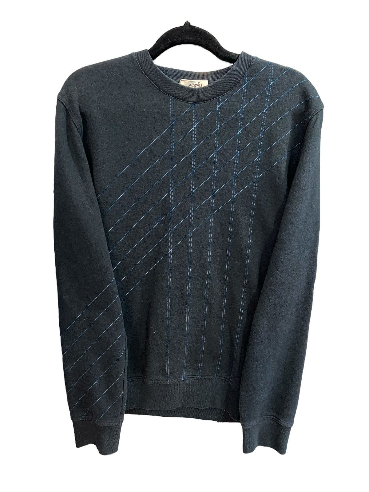 Hermes Hermés Sweatshirt with Blue Stitching Size US L / EU 52-54 / 3 - 1 Thumbnail