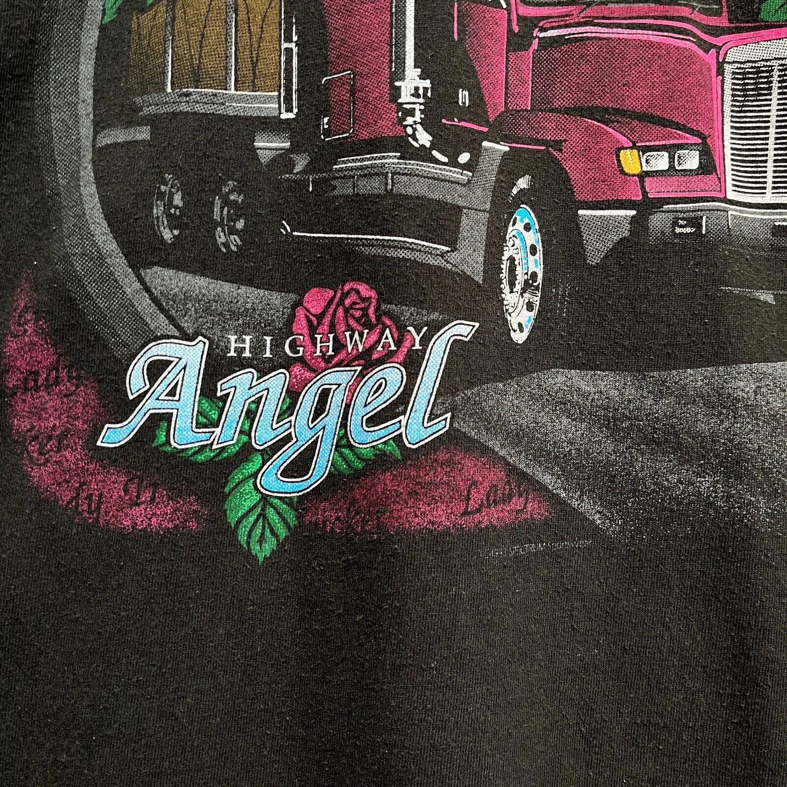 Fruit Of The Loom × Vintage Vintage 80s American Trucker T-shirt XL Highway Angel Size US XL / EU 56 / 4 - 4 Thumbnail