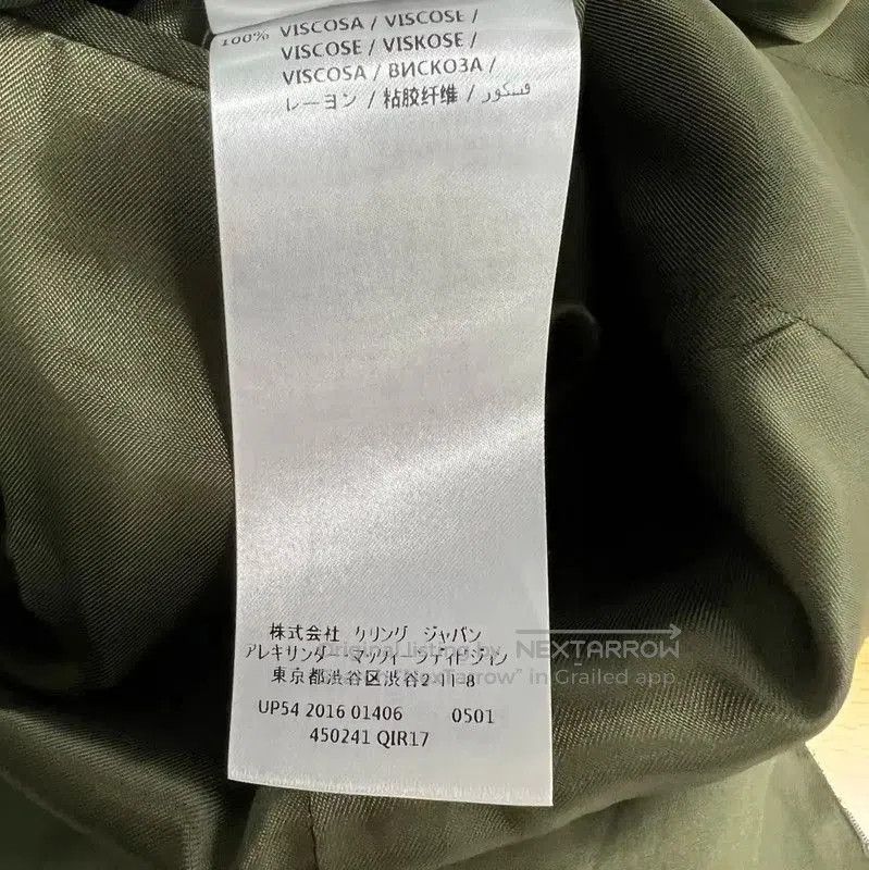 Alexander McQueen Alexander McQueen Green Cotton Men's Jacket . Size US M / EU 48-50 / 2 - 4 Thumbnail