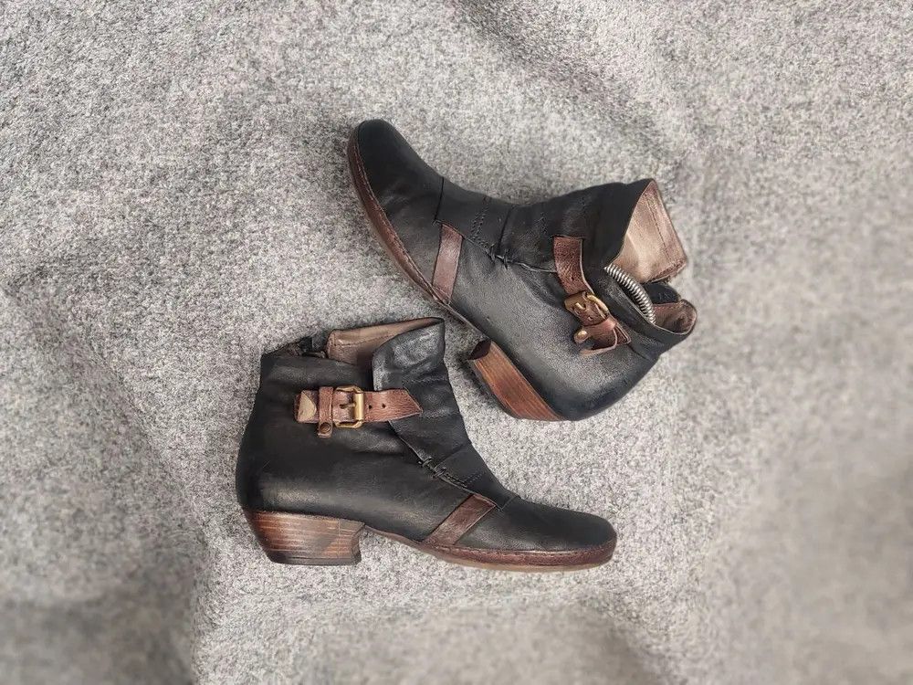 A.S.98 A.S.98 Airstep Itay Design Zip Buckle Boho Biker Ankle Boots Size US 8 / IT 38 - 1 Thumbnail