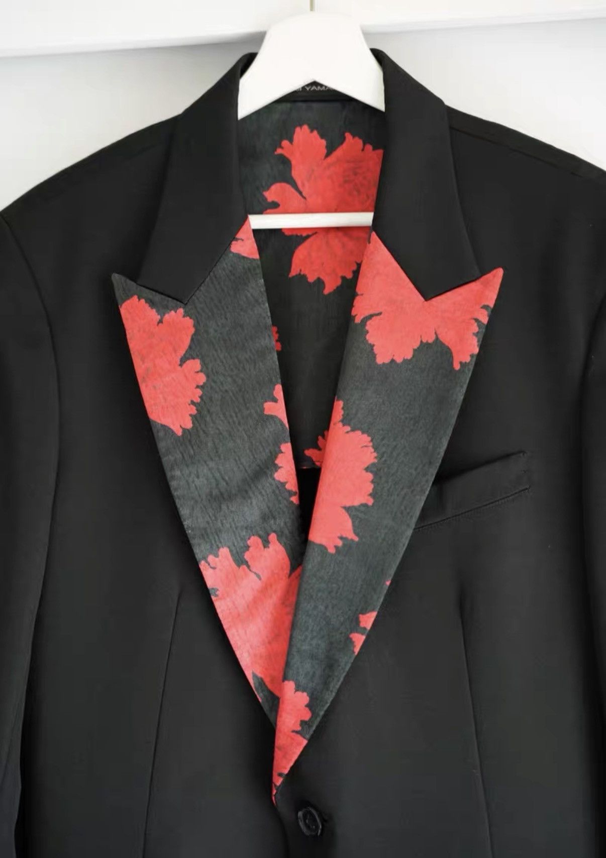 Yohji Yamamoto Yohji Yamamoto 05aw Peony Floral Silk Lapel Blazer K4 Size US L / EU 52-54 / 3 - 4 Thumbnail