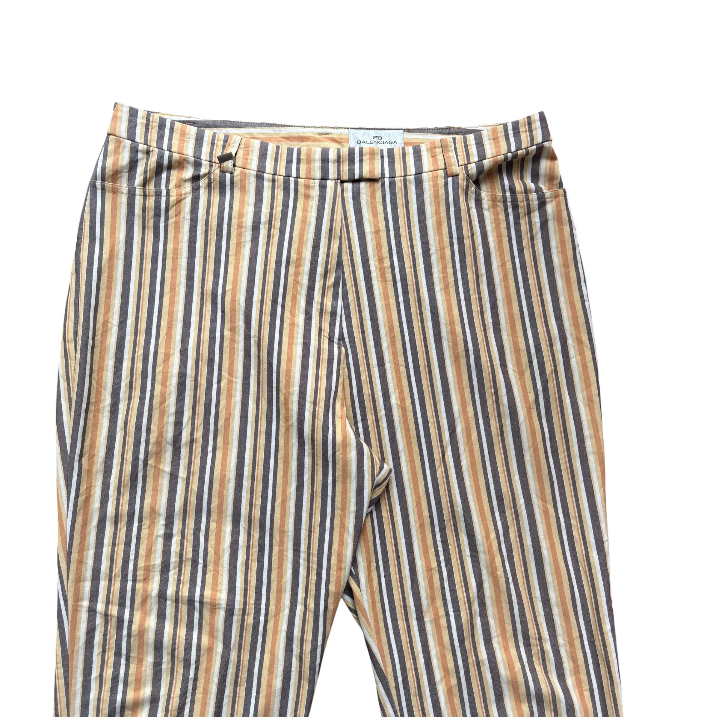Balenciaga balenciaga yellow striped pants made in italy Size 24" / US 00 / IT 34 - 5 Thumbnail