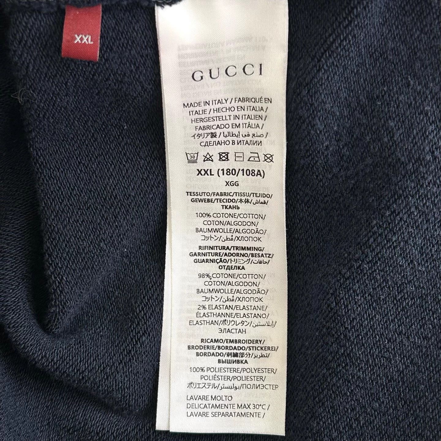 Gucci GUCCI GG Hooded Oversized Navy Men XXL Sweatshirt Size US XXL / EU 58 / 5 - 4 Thumbnail