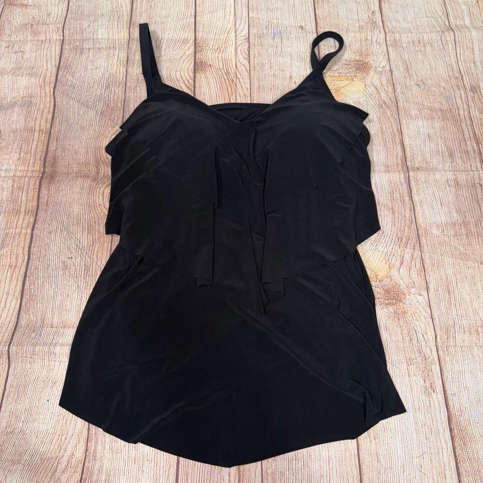 Other Shade & Shore Black Tankini Top Size 14/16 Size ONE SIZE - 1 Thumbnail