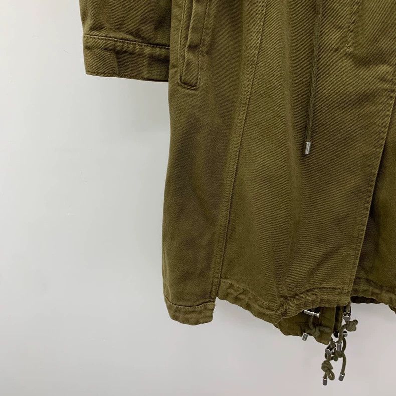 Alexander McQueen Alexander Mcqueen Army green diamond-inlaid cotton hooded Size XS / US 0-2 / IT 36-38 - 5 Thumbnail