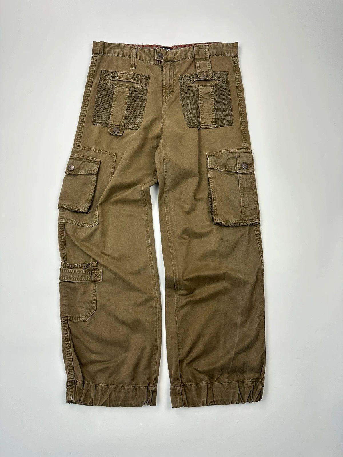 Dolce & Gabbana Dolce & Gabbana SS03 Cargo Mesh Khaki Baggy Pants Size 38" / US 16 / IT 52 - 1 Thumbnail