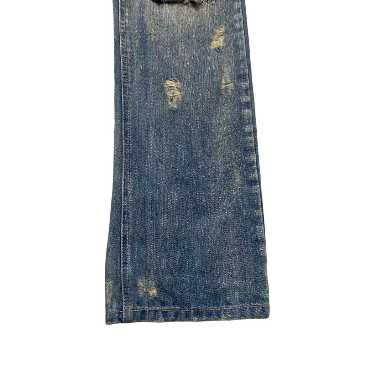 Japanese Brand CRAZY TRIBE Denim Thrashed Jeans Size US 31 - 10 Thumbnail