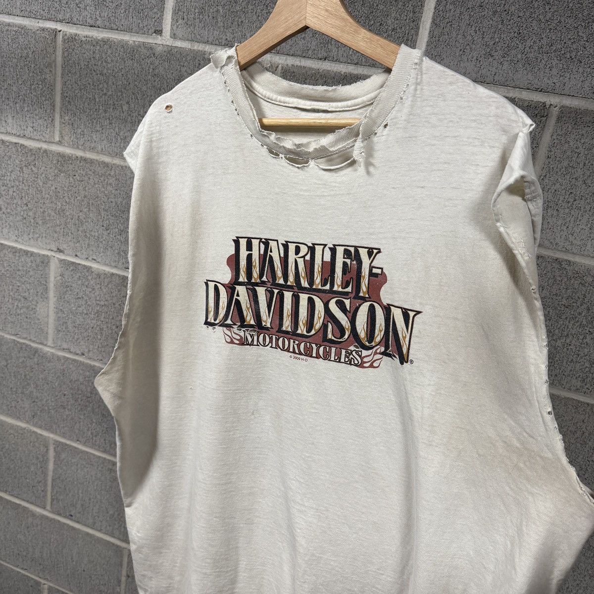 Harley Davidson Harley Davidson Thrashed Faded Distressed Shirt ERD Grunge Size US XXL / EU 58 / 5 - 2 Thumbnail