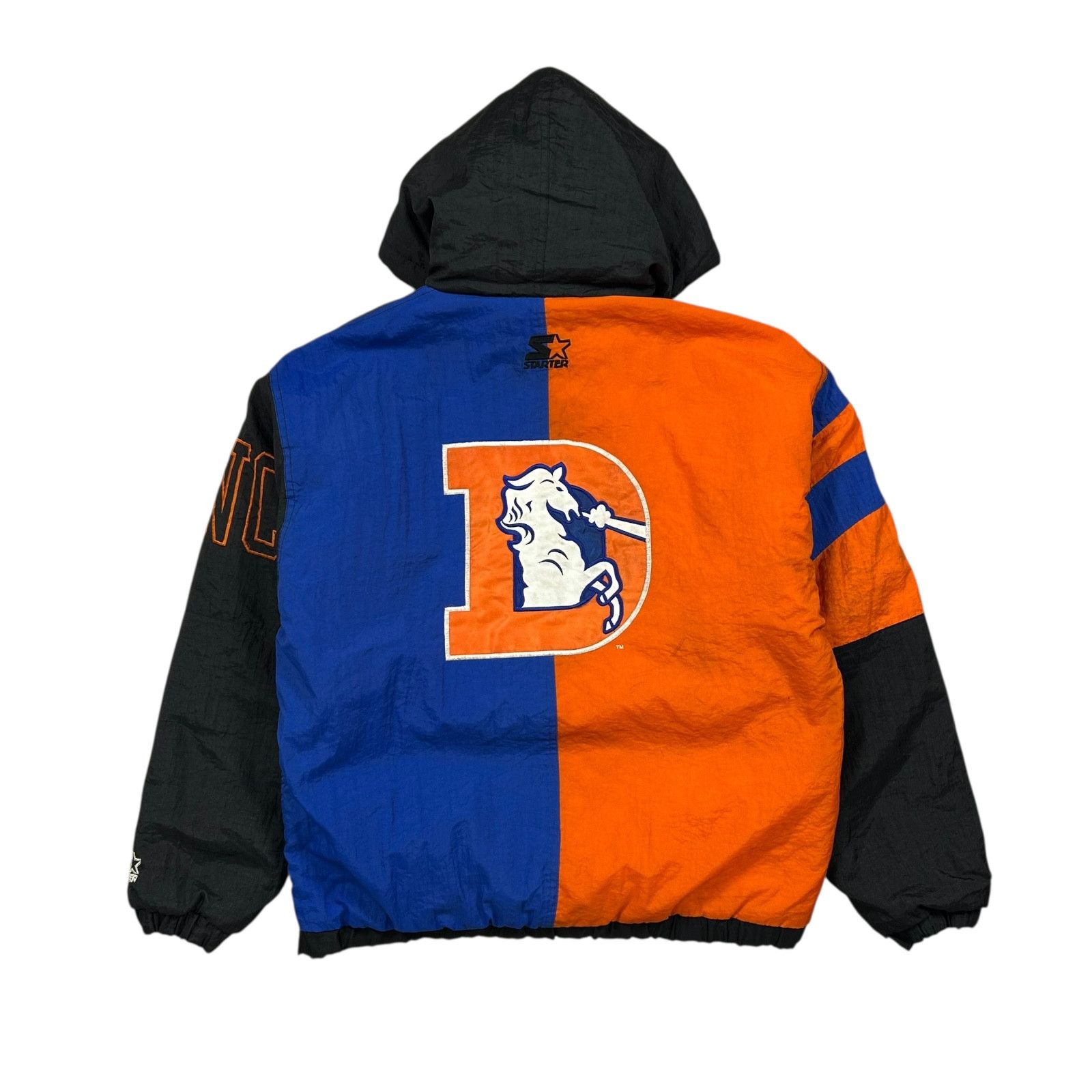 NFL VTG 90s NFL DENVER BRONCOS STARTER HOODED PUFFER JACKET Size US S / EU 44-46 / 1 - 1 Thumbnail