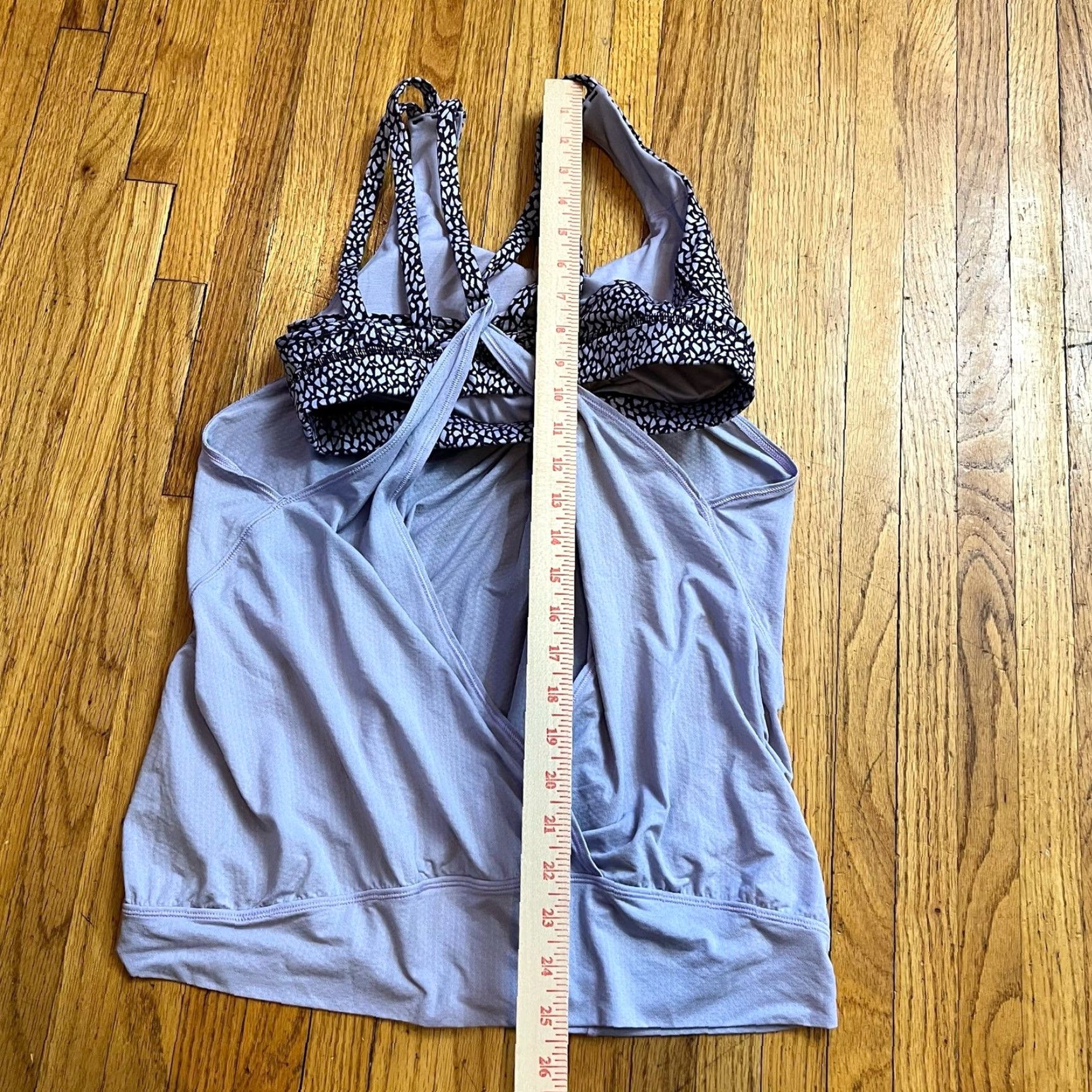 Lululemon Lululemon Tank Racerback Built in Sports Bra Womens 8 Purple Baggy Size ONE SIZE - 5 Thumbnail