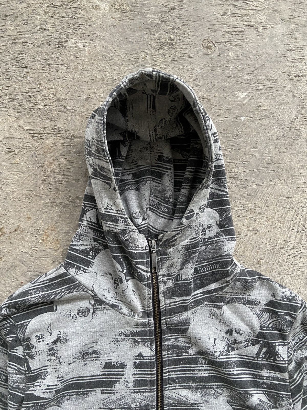 In The Attic 2000s In The Attic Homme - Full Print Skull Zip Hoodie Size US M / EU 48-50 / 2 - 3 Thumbnail