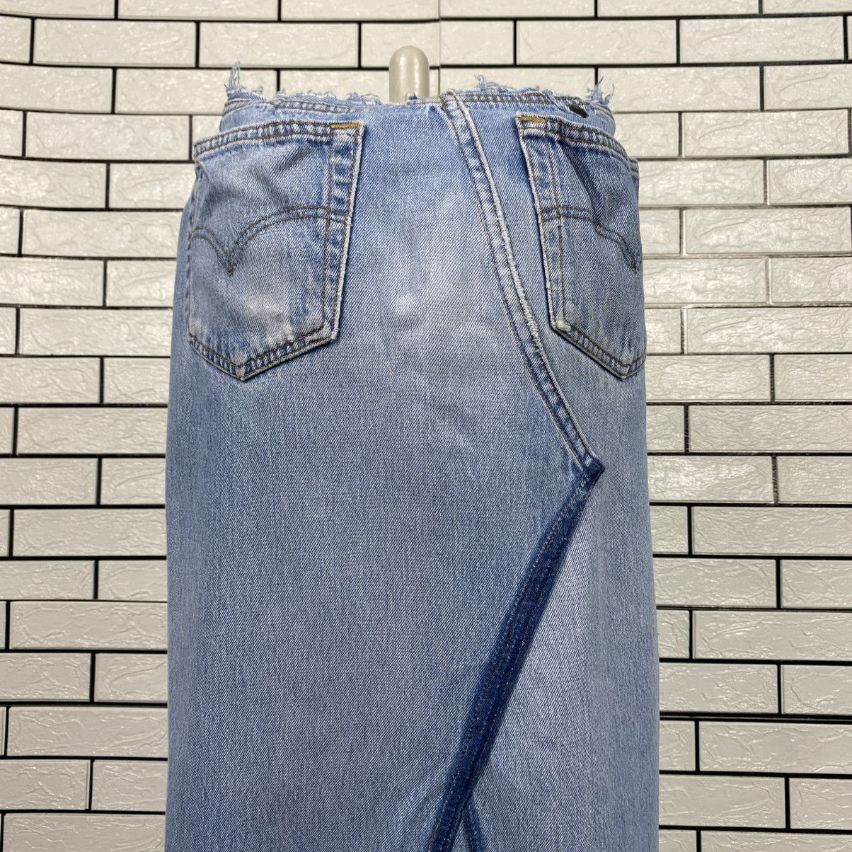 Needles 🔥DISTRESSED DESIGN DENIM LONG SKIRT REBUILD BY NEEDLES Size 28" / US 6 / IT 42 - 10 Thumbnail