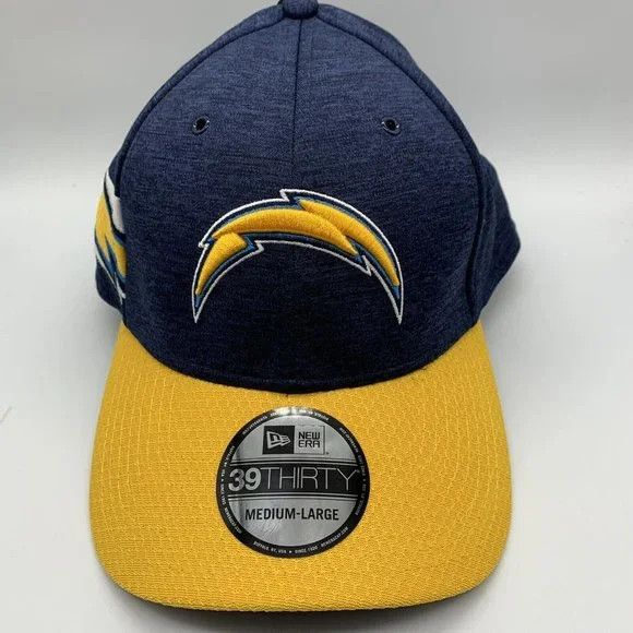 New Era Los Angeles Chargers Logo M/L Hat Fitted Stretch Cap Size ONE SIZE - 1 Thumbnail