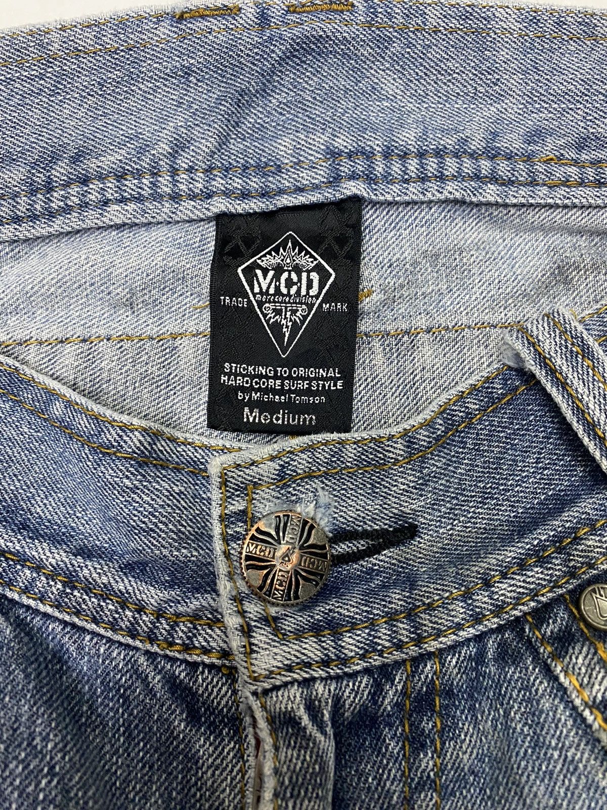 If Six Was Nine 🔥MORE CORE DIVISION EMBROIDERY DISTRESSED DENIM JEANS RARE Size US 32 / EU 48 - 9 Thumbnail