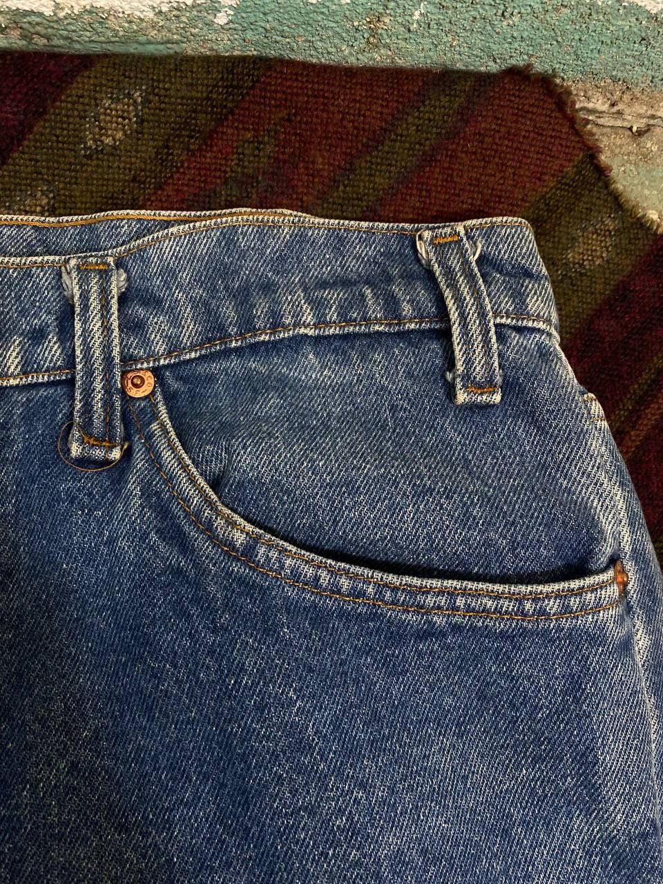 Levi's vintage levis 505-0217 orange tab denim nice design Size US 33 - 12 Thumbnail
