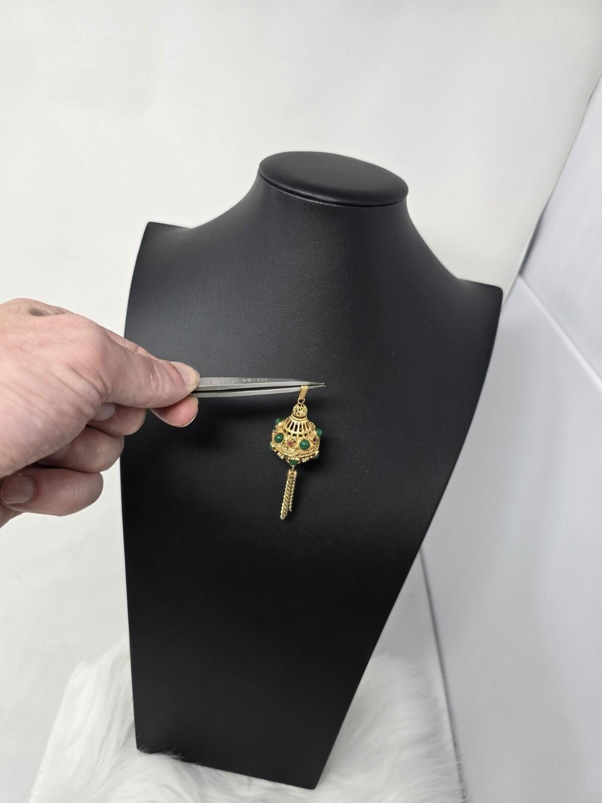 Conte of Florence Signed Florenza Etruscan Vinaigrette Perfume Pendant Tassel Size ONE SIZE - 4 Thumbnail